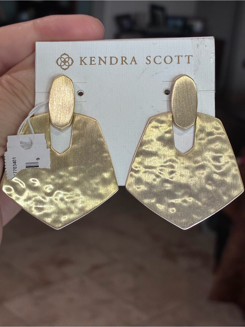 Nwt Kendra Scott gold Finch earrings